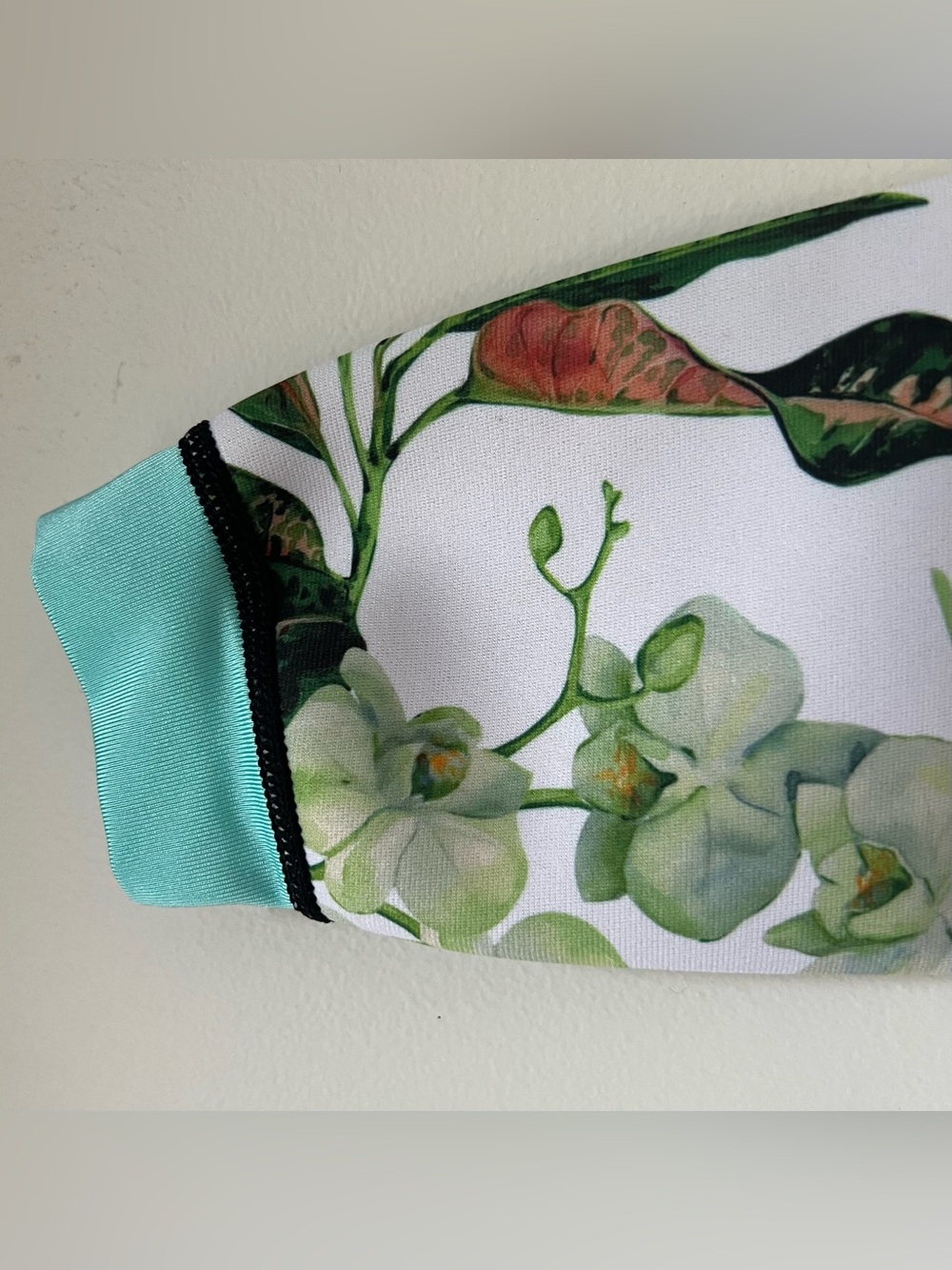 Aquajoy Warmsy Reversible Wetsuit Sea Green Tropical Print Neoprene SPF 12-24 mo - Picture 10 of 12